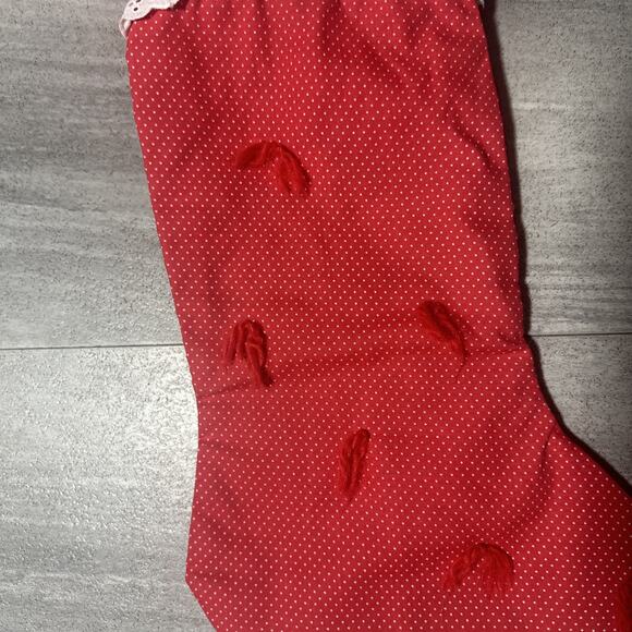 Vintage Smithy Plush Pig Christmas Stocking 18 in Quilted Red Green 80s 90s - Picture 7 of 9